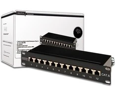 Assmann Electronic DIGITUS Patch Panel 10 colių Cat6 12 prievadų ekranuotas 10 colių