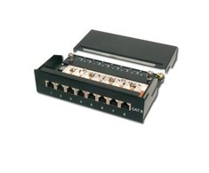 DIGITUS Patchpanel 1HE 8-Port Cat6 geschirmt juodas