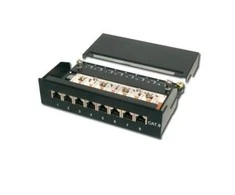 DIGITUS Patchpanel 1HE 8-Port Cat6 geschirmt juodas