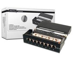 DIGITUS Patchpanel 1HE 8-Port Cat6 geschirmt juodas