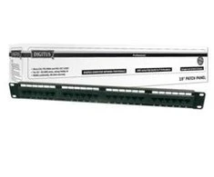 Assmann Electronic DIGITUS Patch Panel 19colių 24Port Cat6 neekranuotas juodas RAL 9005 kabelio montavimas apie LSA be LSA dangtelio