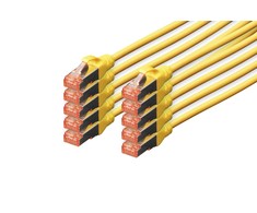 Digitus Patrikas CAT6, S-FTP, 0,5 m, geltona, 10 vienetų (DK- 1644 -005- Y- 10)