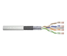 Assmann Electronic DIGITUS CAT 6 SF-UTP patch cable raw ilgis 100 m popierinė dėžutė AWG 26/7 LSZH simplex spalvotas pilkas
