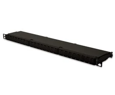 DIGITUS Patchpanel 0,5HE 24-Port Cat6a geschirmt juodas