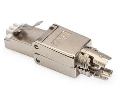 Assmann Electronic Assmann elektroninis DIGITUS lauko užbaigimo kištukas RJ45 Cat.6A FTP ekranuotas AWG 22-27 10GbE PoE+ dangtelis be įrankių ir metalinis fiksatorius
