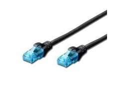 Assmann Electronic DIGITUS CAT 5e U-UTP patch kabelis PVC AWG 26/7 ilgis 1 m spalva juodas