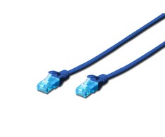 Assmann Electronic DIGITUS CAT 5e U-UTP patch kabelis PVC AWG 26/7 ilgis 1 m spalva mėlynas