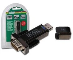Assmann Electronic Assmann elektroninis DIGITUS 40x keitiklis USB2.0 į serijinį RS232 įsk. USB laidas 80cm juodas FTDI/FT323RL Chipset