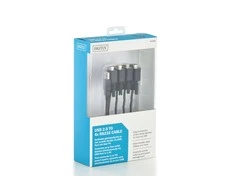 Assmann Electronic DIGITUS USB 2.0 iki RS232x4 kabelis 1,5 M mikroschemų rinkinys FT2232H