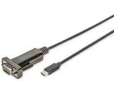 Assmann Electronic DIGITUS USB Type C 2.0 to serial Converter DSUB 9M 1m kabelio ilgis