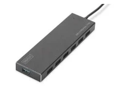 Assmann Electronic DIGITUS Hub 7 prievadų USB 3.0 SuperSpeed, maitinimo šaltinis, HQ aliuminis