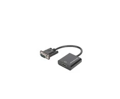 Assmann Electronic DIGITUS VGA į HDMI konverteris + garso 3,5 mm Full HD 1080p kabelio tipas 15 cm juodas