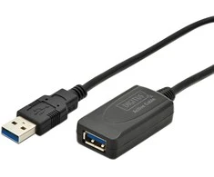 Assmann Electronic Cable DIGITUS DA-73104 (USB M - USB F, 5m, juodos spalvos)