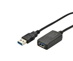 Assmann Electronic Cable DIGITUS DA-73104 (USB M - USB F, 5m, juodos spalvos)