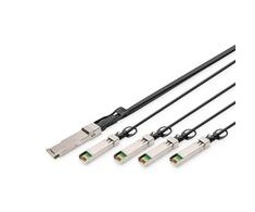 Digitus DIGITUS Kabelis QSFP+ to 4XSFP+ 40G DAC 3.0m juodas