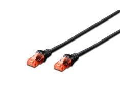 DIGITUS DK-1612-010/BL Premium CAT 6 UTP patch kabelis Ilgis 1,0m Spalva juodas