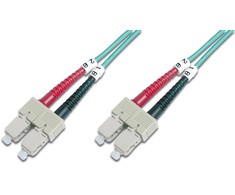 Assmann Electronic „Assmann“ elektroninis DIGITUS šviesolaidinis laidas nuo SC iki SC daugiamodis 50/125 m dvipusis ilgis, 1 m, klasė OM3