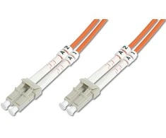 Assmann Electronic DIGITUS LWL patchcable LC/LC 50/125um 3m Multimode Duplex Halogenfrei bis 1Gbit su protokolu oranžinis OM2