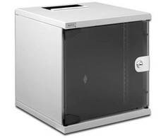 „Digitus“ | 6U sieninė spintelė | DN-10-05U-1 | Saugos klasė IP20; 200° durų atidarymo kampas; Rakinamos apsauginio stiklo durys; 254 mm (10 colių) profilio bėgeliai, sumontuoti priekinėje pusėje spintelės viduje, cinkuoti; 254 mm (10 colių) profilio bėgelių gylis yra reguliuojamas | 33,0 x 31,2 x 30,0 cm | Pilkas