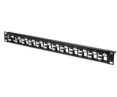 DIGITUS Patchpanel 1HE 24-Port modular geschirmt juodas