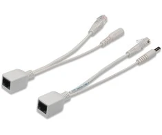 Assmann Electronic DIGITUS PoE kabelių rinkinys pasyvus iki max 5m 10/100Mbit RJ45 kištukai DC kištukas 5,5mm