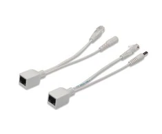 Assmann Electronic DIGITUS PoE kabelių rinkinys pasyvus iki max 5m 10/100Mbit RJ45 kištukai DC kištukas 5,5mm
