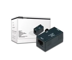Assmann Electronic DIGITUS PoE energijos dėžutė pasyvi 1 naudotojui 1xRJ45 LAN 1xDC 1xRJ45 PoE 10/100Mbit/s, skirta 5,5 mm nuolatinės srovės kištukams