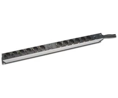 Assmann Electronic DIGITUS 48,3cm 19Zoll Steckdosenleiste Aliuminio 12fach 2Kreislaeufe juodas 2x16A mit 2xUeberlastschutz inkl. Metallhalterung