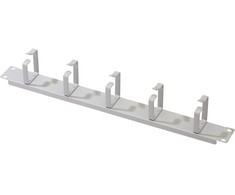 Assmann Electronic DIGITUS kabelių valdymo skydelis 19 colių 1U 5x žiedai 40x60mm pilkas RAL7035