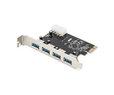 Assmann Electronic DIGITUS USB 3.0 4 prievadų PCI Express papildoma kortelė 4 jungtys A / F Išorinis VL805 mikroschemų rinkinys