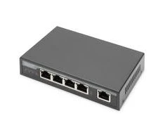 Šakotuvas „Digitus Digitus“ 4 prievadų Gigabit 4PPoE plėstuvas, 802.3at, 60 W