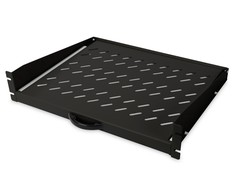 „Digitus“ ištraukiama lentyna, skirta fiksuotam montavimui ant priekinių 483 mm (19 colių) profilio bėgelių | DN-19-TRAY-2-450-SW
