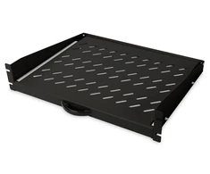 „Digitus“ ištraukiama lentyna, skirta fiksuotam montavimui ant priekinių 483 mm (19 colių) profilio bėgelių | DN-19-TRAY-2-450-SW
