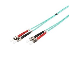 Digitus LWL Patchk., ST / ST Multimode 50 / 125 μ, Duplex 10 m, Kl. OM3