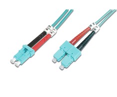 Assmann Electronic Assmann elektroninis DIGITUS šviesolaidinis pataisinis laidas LC į SC Multimode 50/125 m dvipusis ilgis 2 m klasė OM3