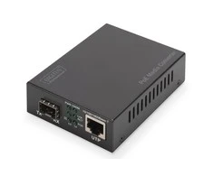 Šakotuvas DIGITUS Gigabit Ethernet PoE+ Media Converter, SFP | Digitus