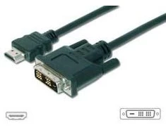 Assmann Electronic ASSMANN HDMI į DVI-D 18+1 laidas 3m juodas masinis
