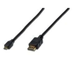 Digitus ASSMANN HDMI 1.4 didelės spartos jungties kabelis 1,0 m, tipas HDMI A/M – Micro HDMI D/M, AK-330115-010-S