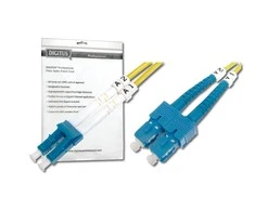 Assmann Electronic DIGITUS LWL patchable LC/SC 09/125um singelmode Duplex be halogenų su protokolu geltona 2m