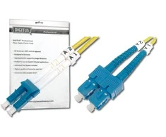 Assmann Electronic DIGITUS LWL patchable LC/SC 09/125um singelmode Duplex be halogenų su protokolu geltona 2m