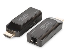 Assmann Electronic DIGITUS Mini HDMI prailginimo rinkinys Full HD 50m Cat6/6A/7 maitinamas per Micro USB laidą juodas