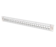 DIGITUS Patchpanel 1HE 24-Port Modular grau transp.-Beschri.