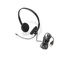 Huawei Assmann Electronic DIGITUS Stereo Office Ausinės On Ear triukšmo mažinimo kabelis 1,95m valdymo blokas USB