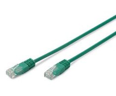DIGITUS UTP LAN kabelis, pleistras, 2,0 m, žalias, 2xRJ45, DK-1511-020/G