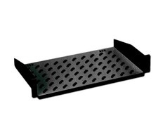 „Digitus“ | 2U fiksuota lentyna stelažams | DN-19 TRAY-2-SW | Puikiai tinka laikyti komponentus, kurie nėra tinkami 483 mm (19 colių) aukščio elementams. Plonas dizainas, užimantis 2 aukščio elementų vietą. Lengva ir greita sumontuoti arba išmontuoti. Matmenys 88 x 482 x 349 mm, svoris 25 kg | Juodas