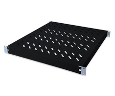 DIGITUS 19" Cabinet shelf, 1U, 500-780mm, color juodas (RAL 9005), DN-97647