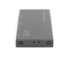 Assmann Electronic Assmann elektroninis DIGITUS DS-45323 itin plonas HDMI skirstytuvas 1x4 4K/60Hz HDR HDCP 2.2 18Gbps, maitinamas mikro USB