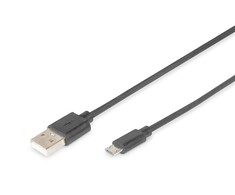 USB kabelis Digitus USB-A - 1 m Juodas (DB-300127- 010- S)