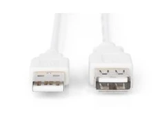 Digitus ASSMANN USB 2.0 extension cable 1.8m, A M/AF, rusvai gelsvas, AK-300202-018-E
