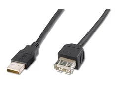 Assmann Electronic DIGITUS USB ilgintuvas A tipas M/F 1.8m USB 2.0 tinkamas bl